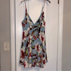 Revamped Light Blue Floral Slip Dress